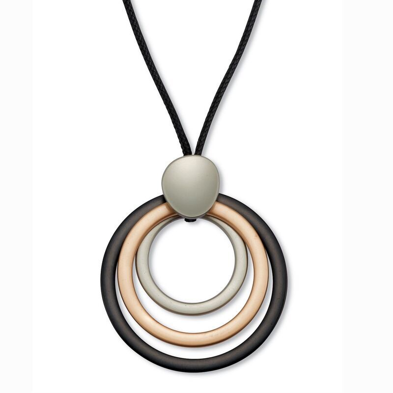 パームビーチジュエリー レディース アクセサリー ネックレス・チョーカー・ペンダントトップ レース PalmBeach Jewelry Goldtonested Circle Pendant Cord