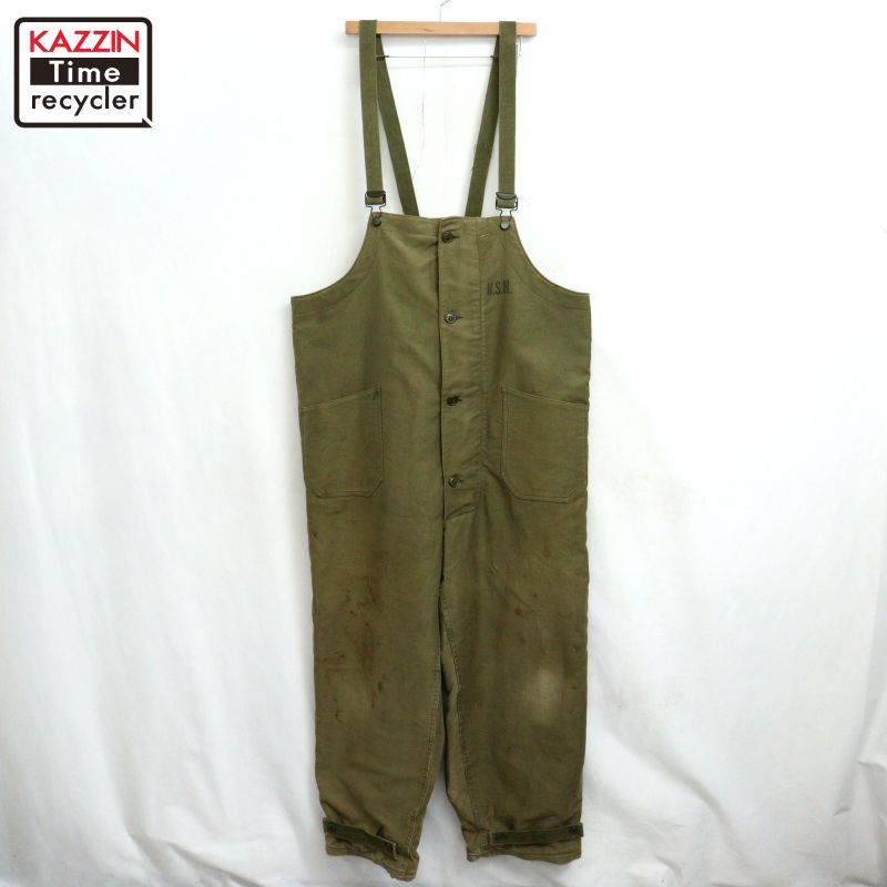 40s USA製 vintage U.S.NAVY n-1 デッキパンツ メンズ 表記XLサイズ
