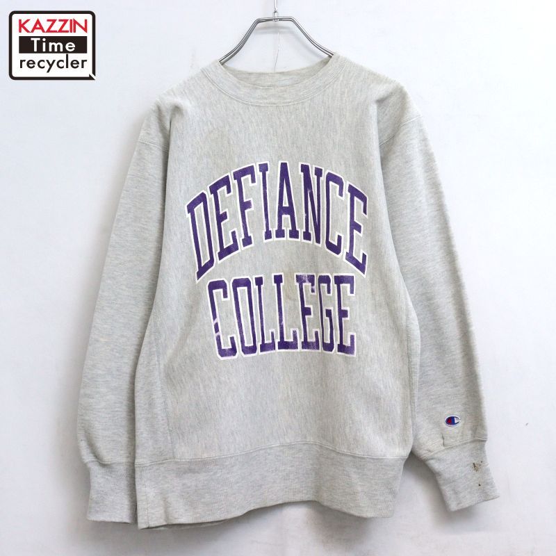 90s USA製 vintage Champion カレッジプリント リバースウィーブスウェット メンズ 表記Lサイズ