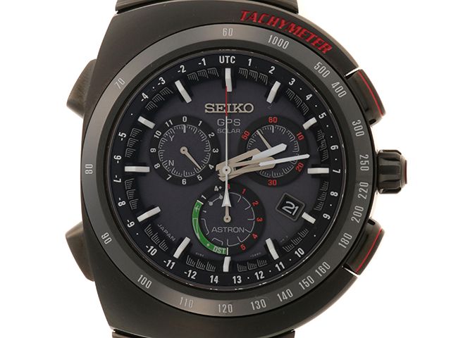 SEIKO セイコー アストロン ジウジアーロデザイン SBXB121 腕時計 セラミック/チタン ブラック文字盤 ソーラー電波時計 メンズ【中古】472