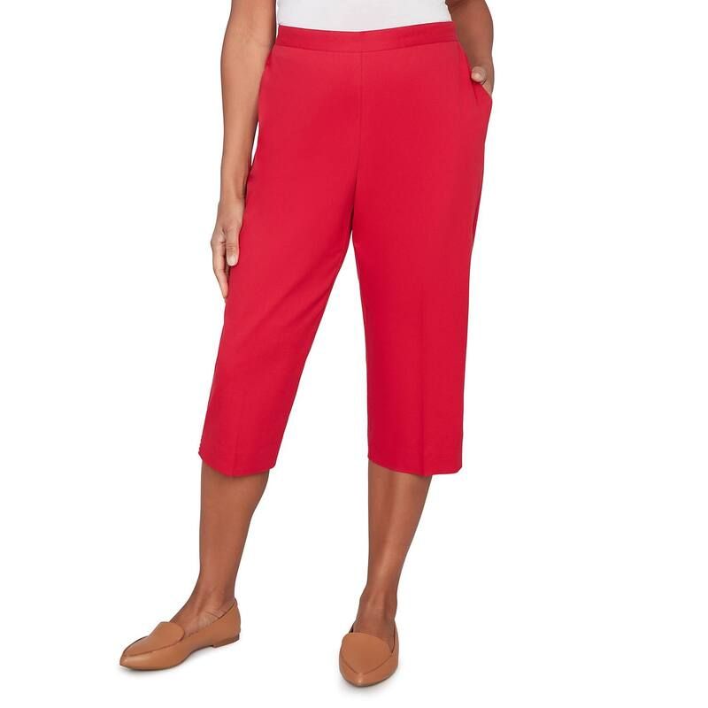 アルフレッド ダナー レディース ボトムス カジュアルパンツ キャップ Womens Alfredunner Heat Set Side Seam Pocket Capris Red レッド