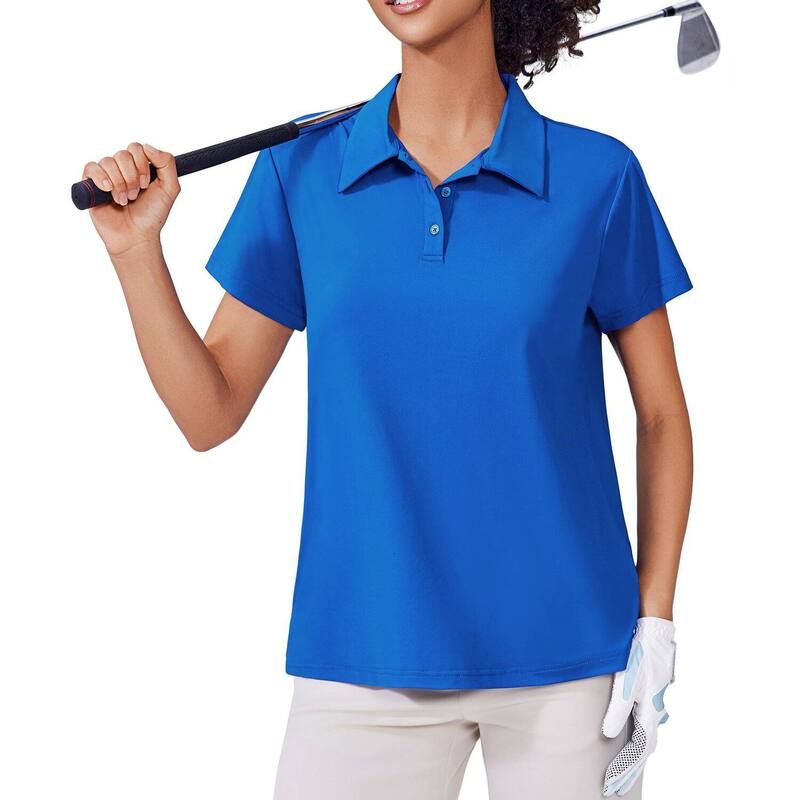 ピンスパーク レディース トップス シャツ PINSPARK Womenshort Sleeve Golf Polo Shirt Moisture Wicking 3Button Collared T