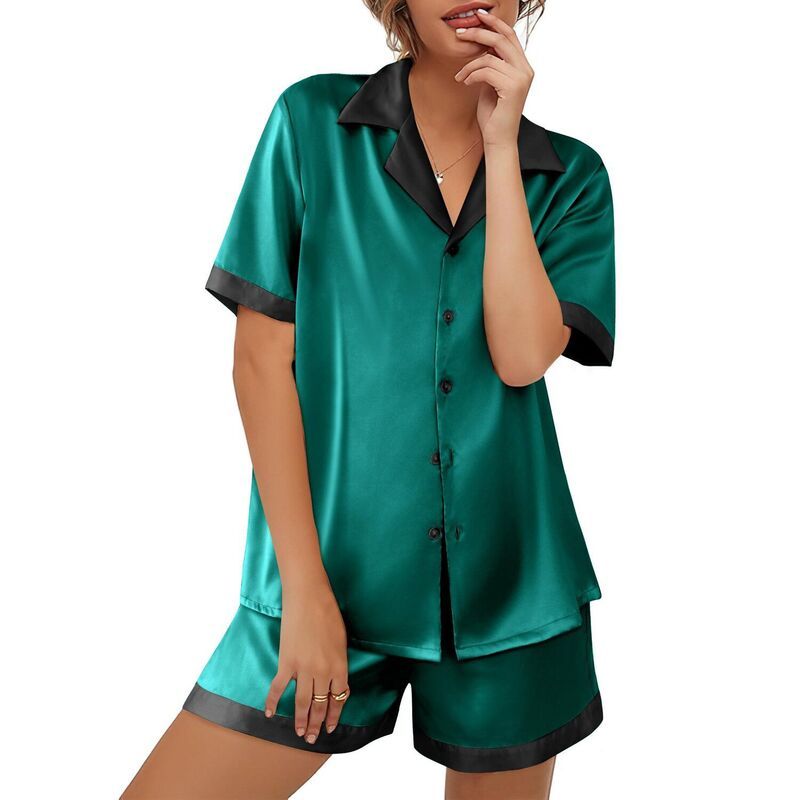 エコアー レディース アンダーウェア ナイトウェア ボタンダウン ショートパンツ ダウン Ekouaer Womens Pajama Set Short Sleeve PJs 2 Piece Butt