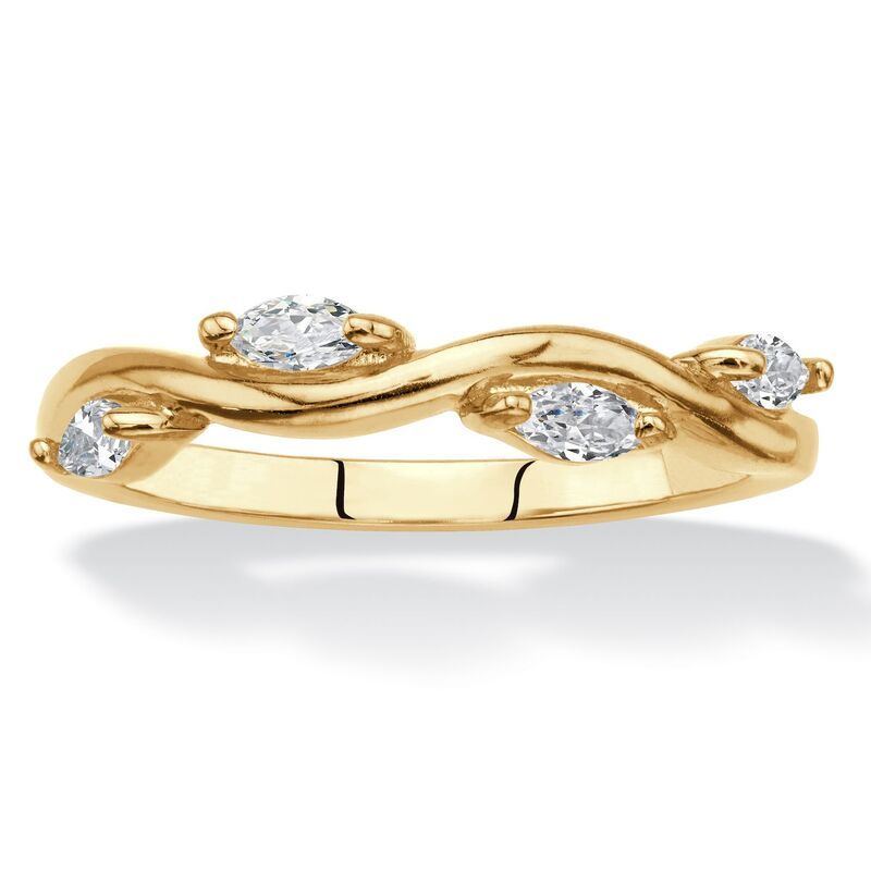 パームビーチジュエリー レディース アクセサリー リング PalmBeach Jewelry 40 Cttw 18k GoldPlated MarquiseCut Cubic Zirconia Vin