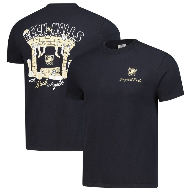 イメージワン レディース トップス Tシャツ Image One Mens Black Army Blacknights Deck the Halls Comfort Colors TShirt Nc