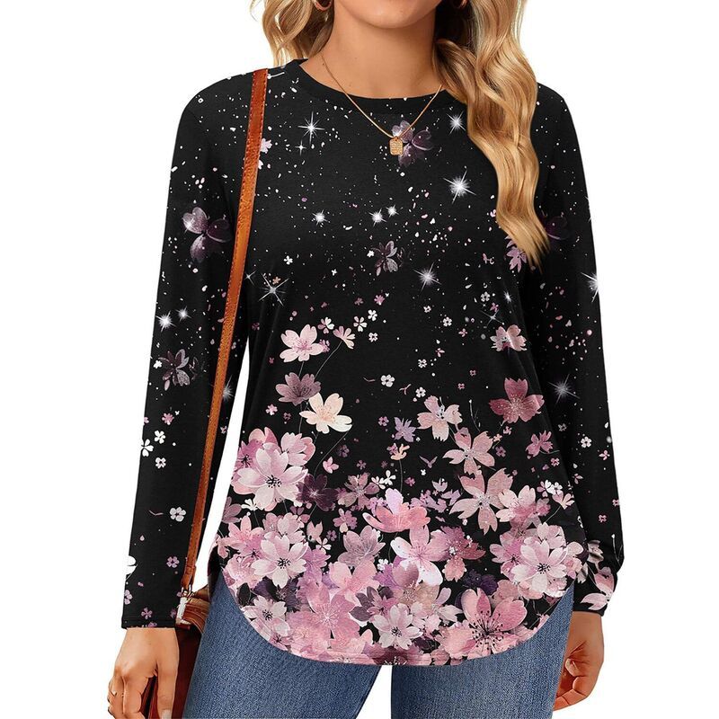 ジーグー レディース トップス Tシャツ クルーネック プラスサイズ Zeagoo Plusize Long Sleeve Tops For Women Loose Fit Dressy Crewne