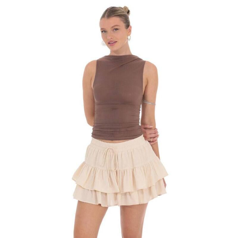 イエスファッション レディース ボトムスカート ドット柄 ドット プリーツ フリル Yesfashion Womens Pleated Skirt High Waisted Polka Dot Ruf
