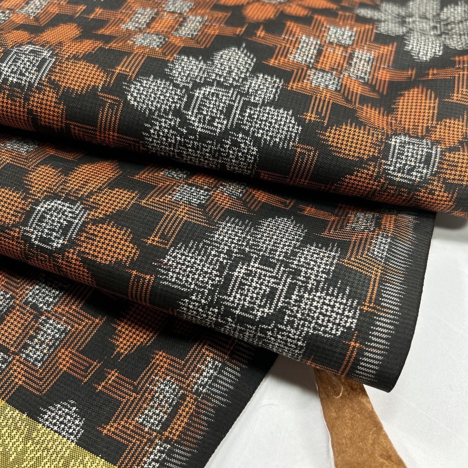 村山大島紬 反物 1本 正絹【F251】同梱購入歓迎 リメイク用 和裁練習用
