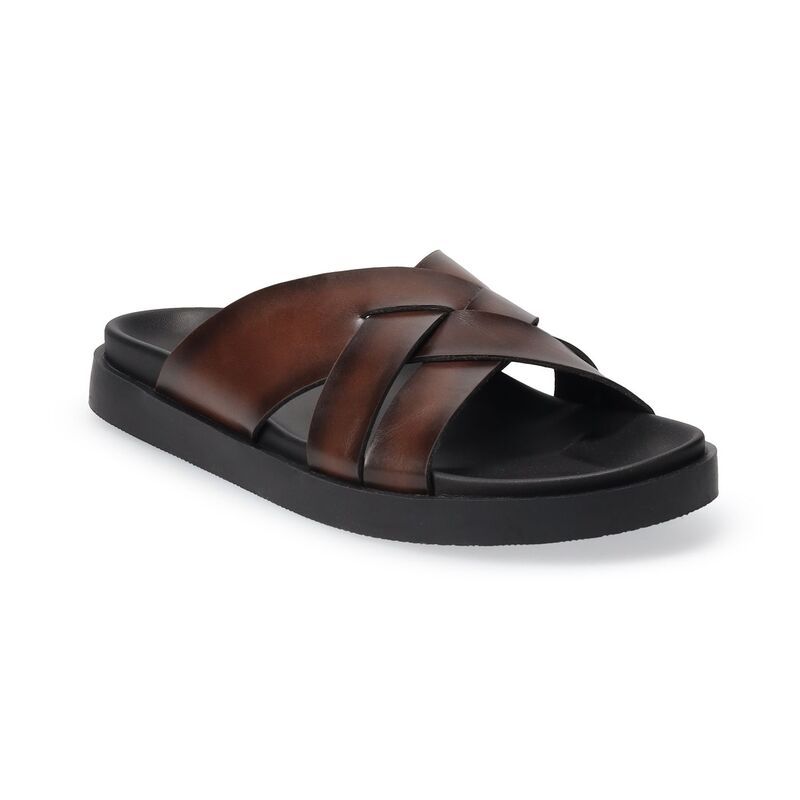 アプトナイン レディース シューズ サンダル Apt 9 Vernell X Band Mens Dressandals Brown Black ブラック