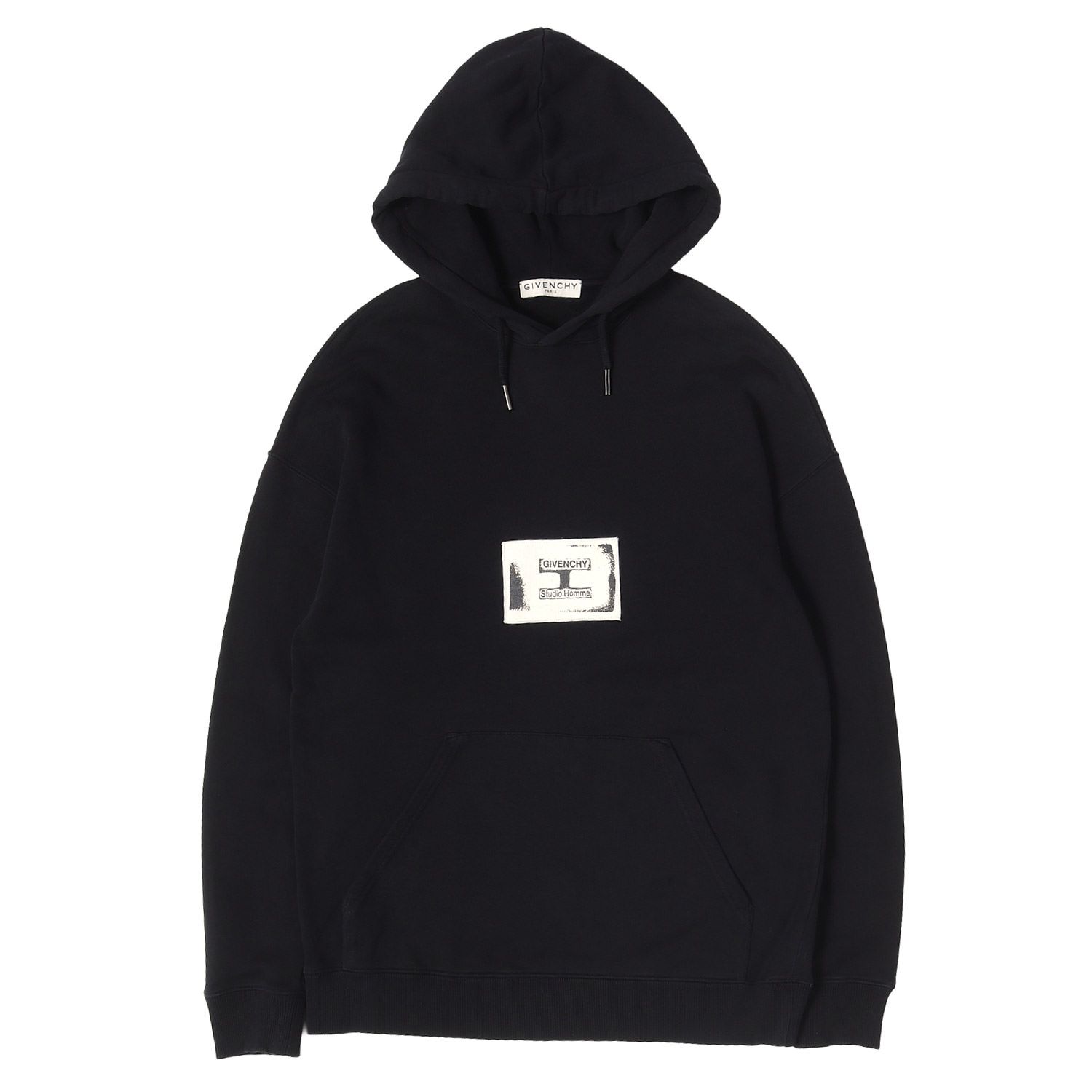GIVENCHY ジバンシィ パーカー ブラック 黒 サイズ:XS |マシュー・M・ウィリアムズ期 | パッチデザイン スウェットパーカー (BMJ05R30AF) | トップス フーディー【メンズ】【中古】