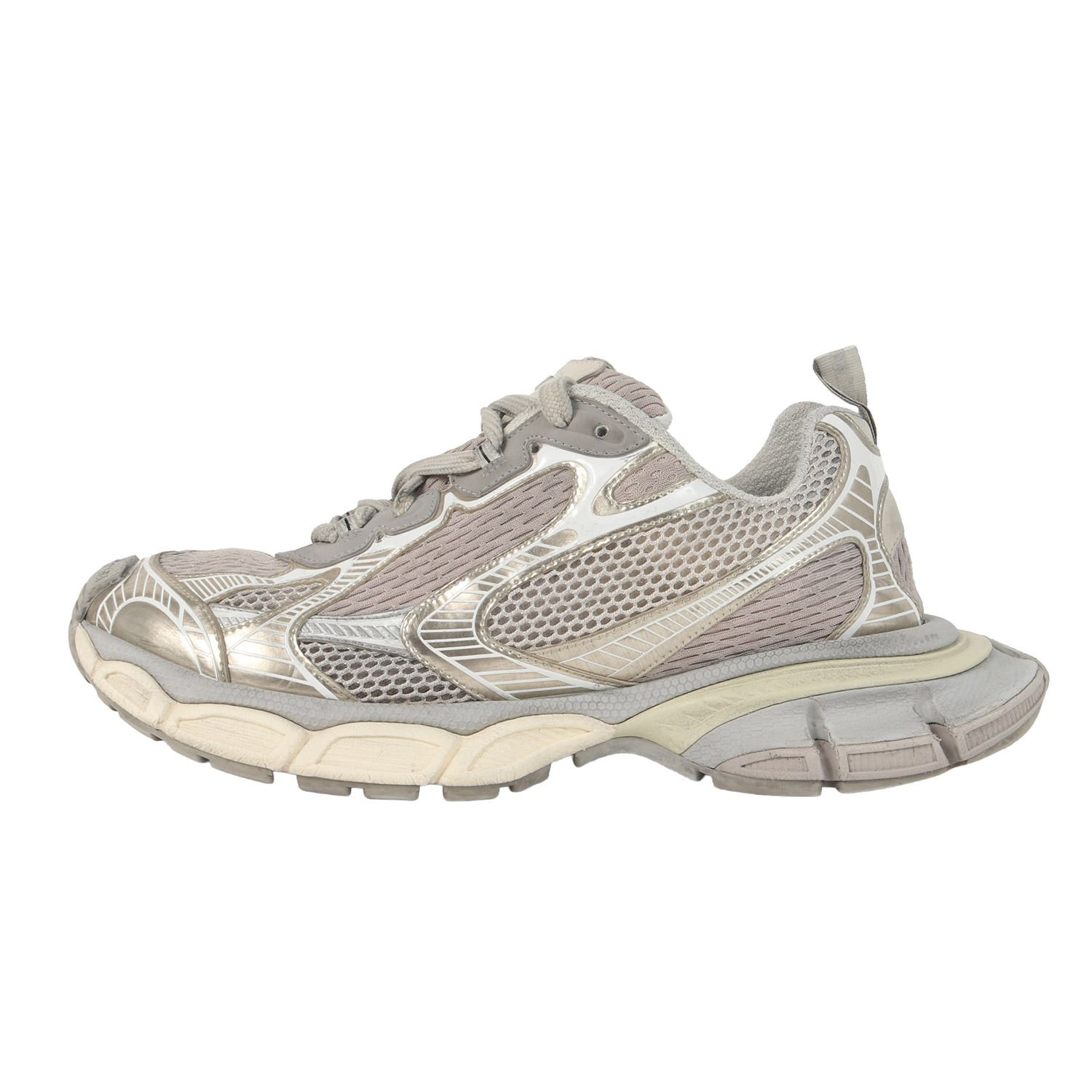 BALENCIAGA バレンシアガ サイズ:44(29.0cm) | ダメージ加工 3XL ダッド スニーカー (3XL SNEAKER) | グレー | ローカット シューズ 靴【メンズ】【中古】