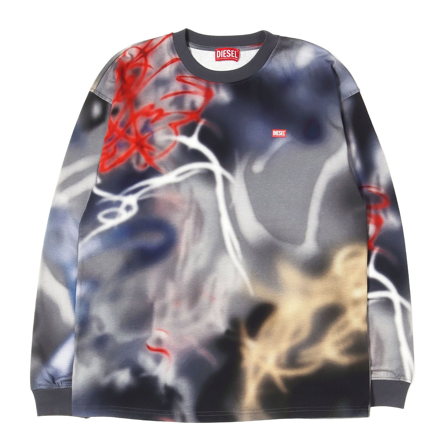 【美品】DIESEL ディーゼル Tシャツ マルチカラー サイズ:XS | 26SS グラフィティライトストリーク ロングスリーブ Tシャツ (T-BOXT-LS-V4) | トップス カットソー 長袖【メンズ】【中古】