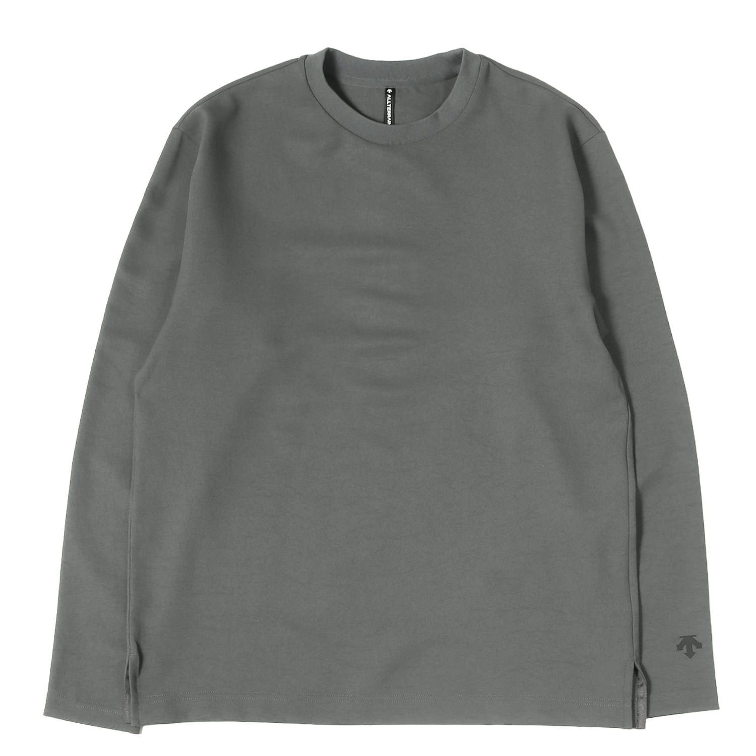 【美品】DESCENTE デサント Tシャツ ライトグレー サイズ:S | 5AW ストレッチツイル ロングスリーブ スリム Tシャツ (STRETCH TWILL L/S SLIM T-SHIRT) / ALLTERRAIN | トップス【メンズ】【中古】