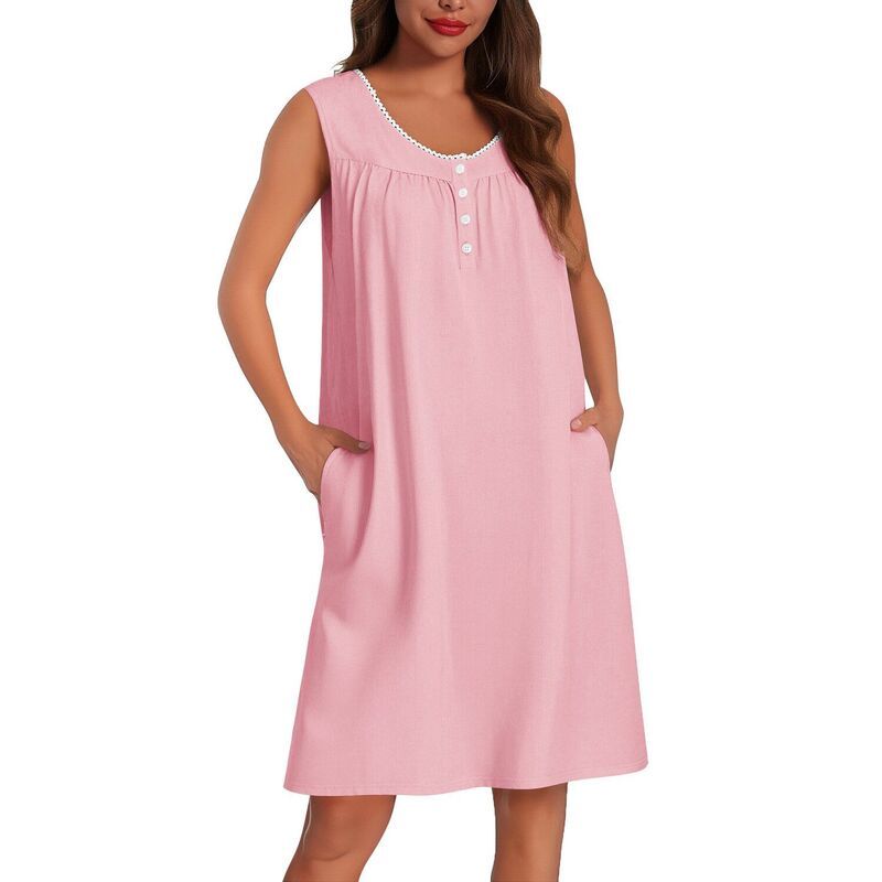 エコアー レディース アンダーウェア ナイトウェア ヴィンテージ コットン Ekouaer Cotton House Dresses Tank Gown Vintage Nightgownight G