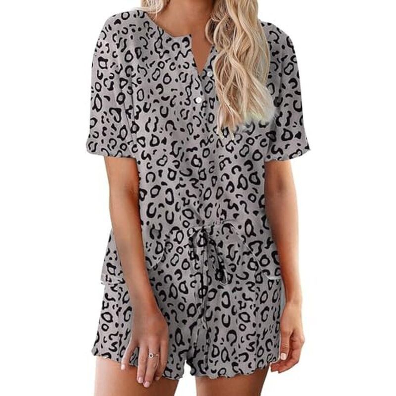 エコアー レディース アンダーウェア ナイトウェア Ekouaer Pajamaset for Women Short Sleeve Lounge Set 2 Piece Loungewear PJs
