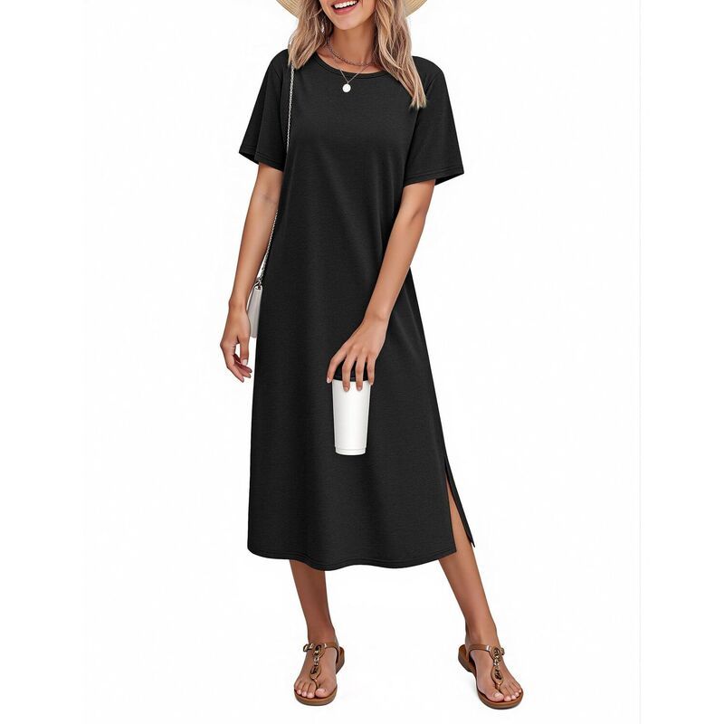エコアー レディース アンダーウェア ナイトウェア コットン Ekouaer Cotton Short Sleeve Long Night Gown Tie Dye