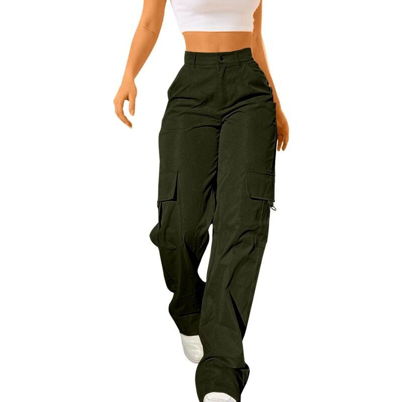 イエスファッション レディース ボトムス カジュアルパンツ ワイドレッグ カーゴパンツ Yesfashion Women High Waisted Baggy Wide Leg Stretchy2K