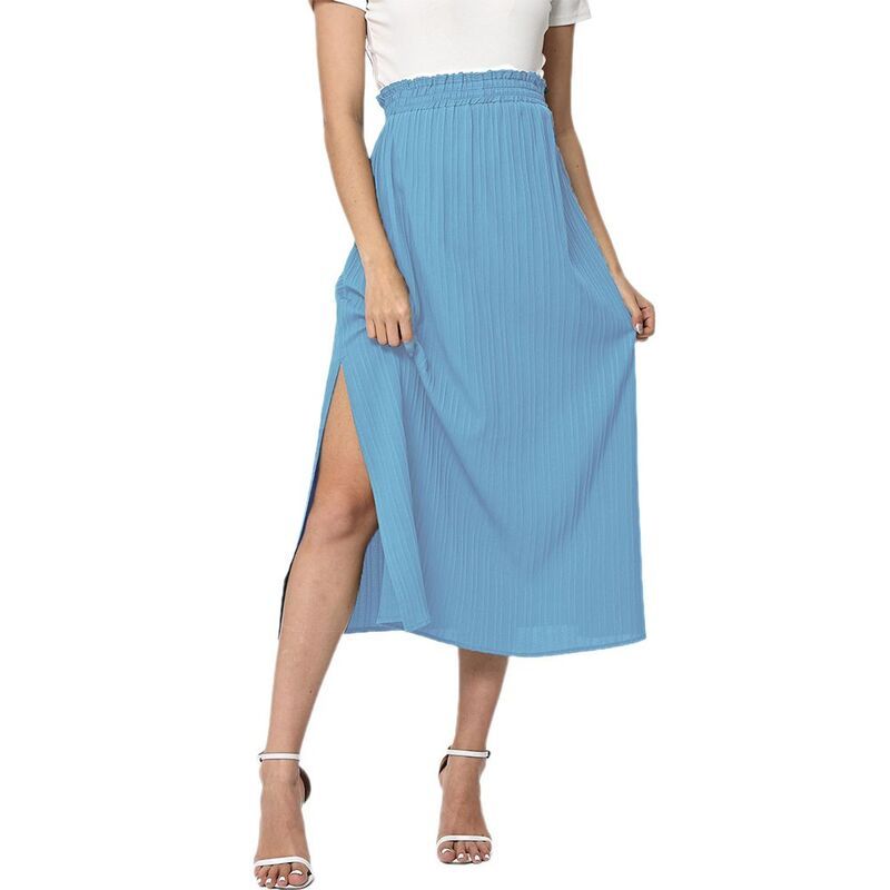 コジョイン レディース ボトムスカート A ライン ハイウエスト フラワー柄 プリーツ プリント マキシ フラワー Kojooin Womens High Waist Dress Floral Pri