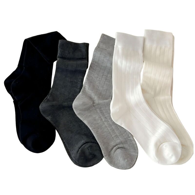 アンナカシ レディース アンダーウェア 靴下 リブ AnnaKaci Womens 5Pairibbed Crew Socksoft Stretch Classic Everyday Comfort