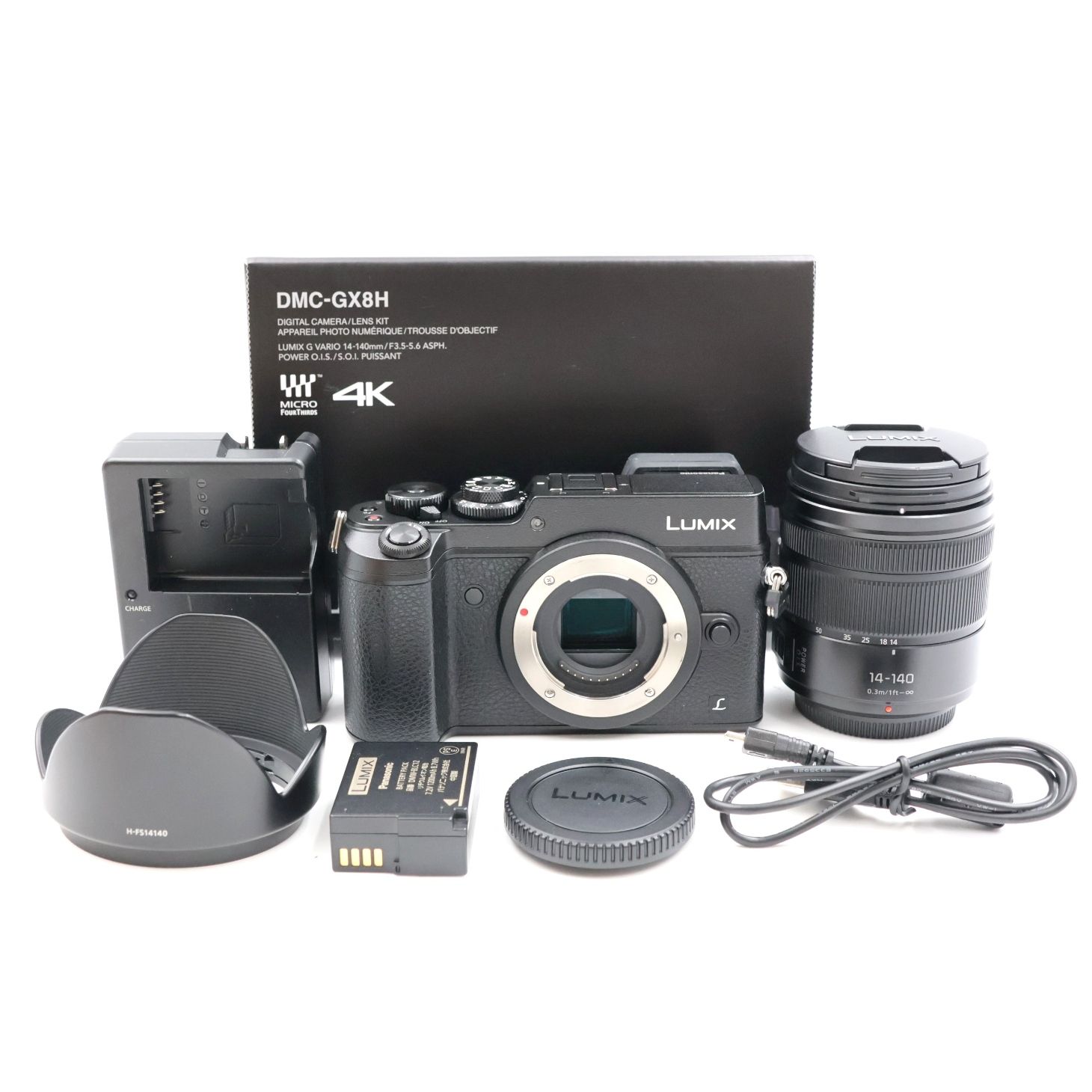 ■シャッター数13978枚！新品同様■ Panasonic LUMIX GX8 高倍率ズームレンズキット DMC-GX8H-K ミラーレス一眼カメラ