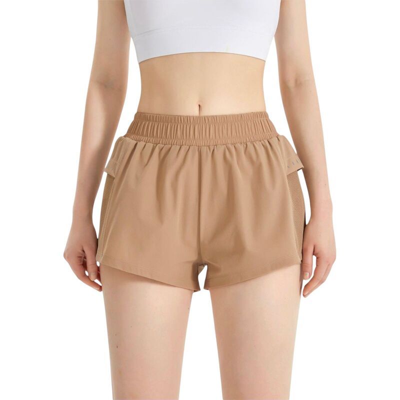 アンナカシ レディース ボトムス ハーフパンツ・ショーツ ハイウエスト メッシュ ショートパンツ AnnaKaci Womens High Waist Running Shorts with Buil