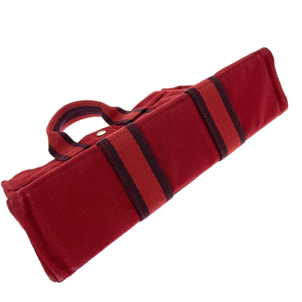 HERMES エルメス トートバッグPM フールトゥ キャンバス ボルドー