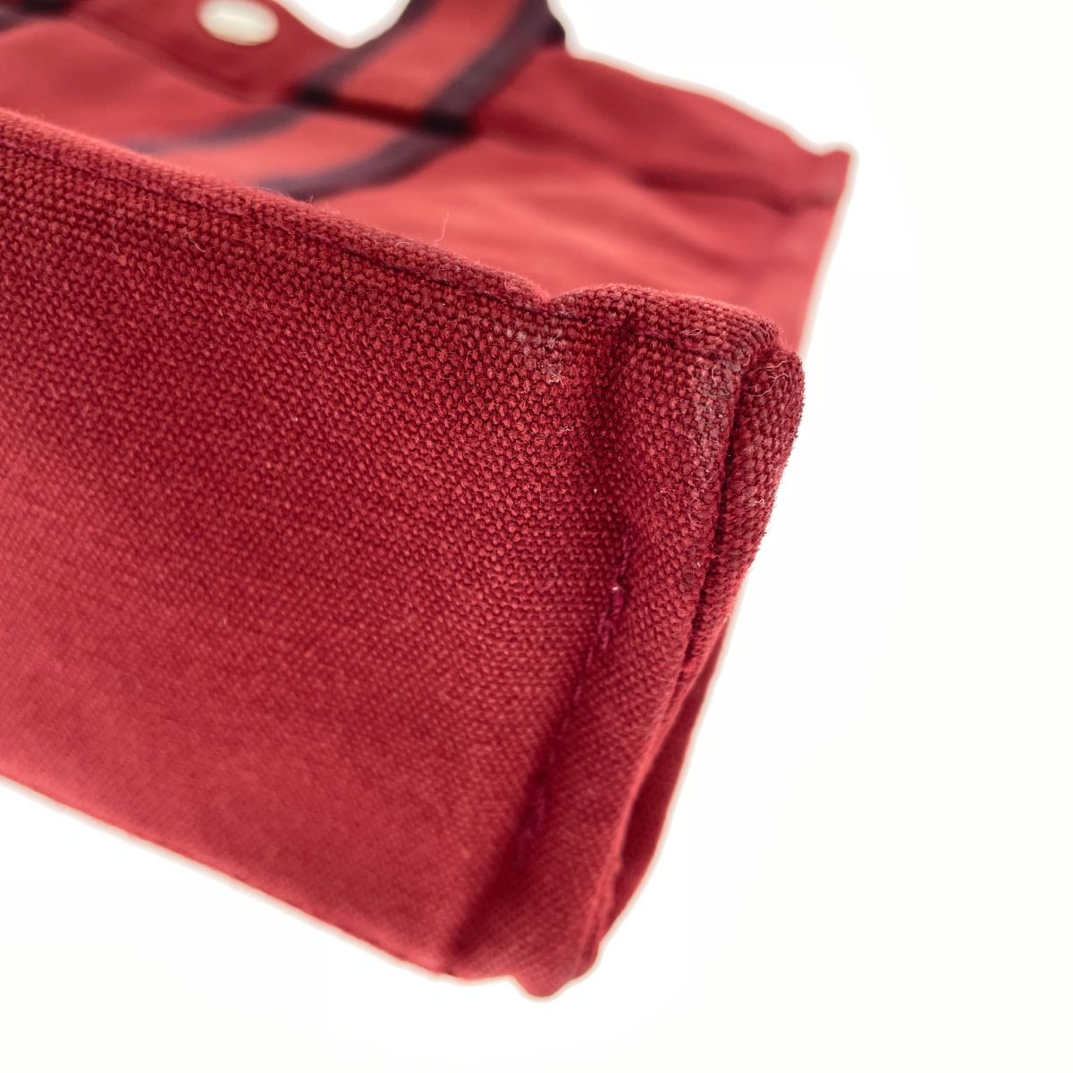 HERMES エルメス トートバッグPM フールトゥ キャンバス ボルドー 