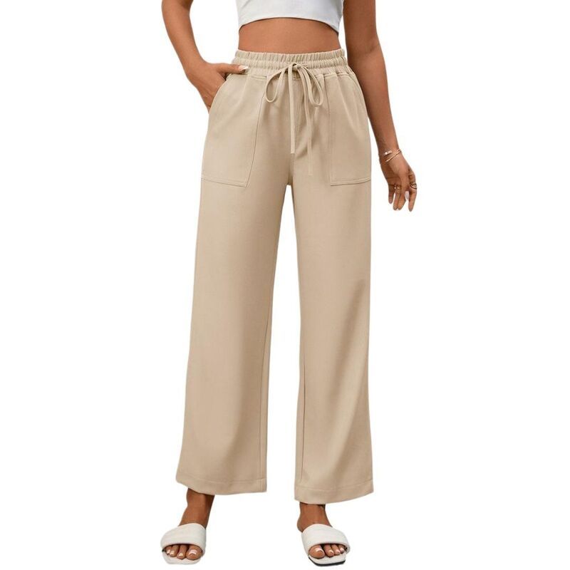 エリートチョイス レディース ボトムス カジュアルパンツ ハイウエスト Elitechoice Womens HighWaisted Palazzo Pants Drawstring Elastic