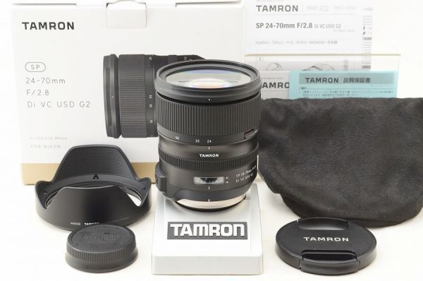 ☆美品☆ TAMRON タムロン SP 24-70mm F2.8 Di VC USD G2 A032 元箱 付属品 Nikon用 ♯26060604