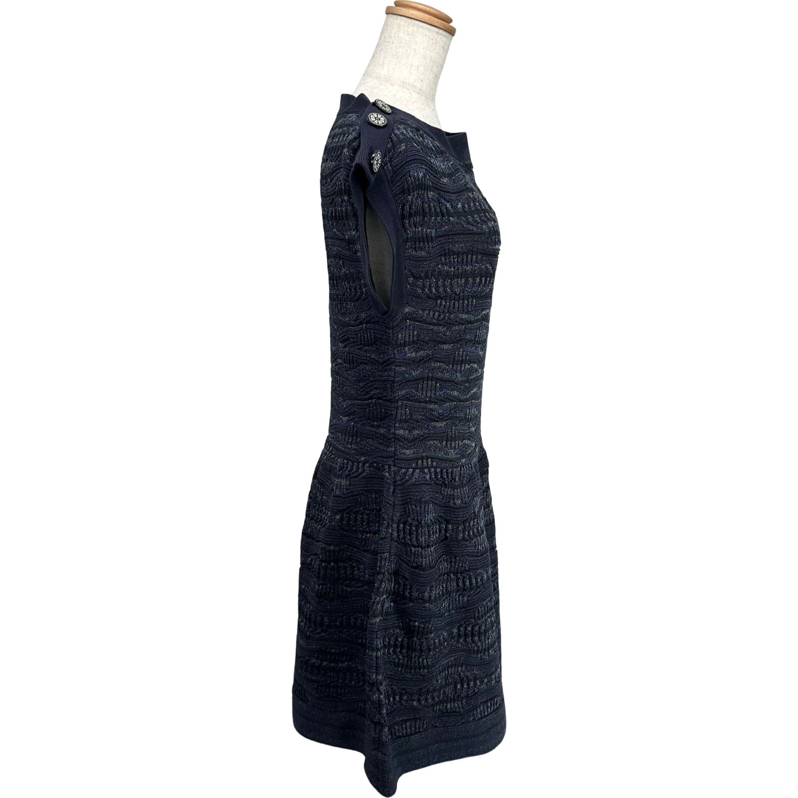 シャネル CHANEL ココマークボタンサマーニットワンピース P53322