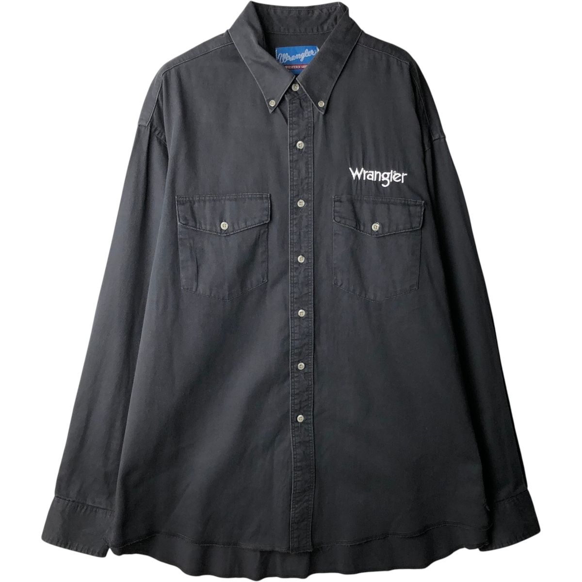 古着 90年代 ラングラー Wrangler ボタンダウン 長袖 ウエスタンシャツ メンズXL相当 ヴィンテージ/eaa643370