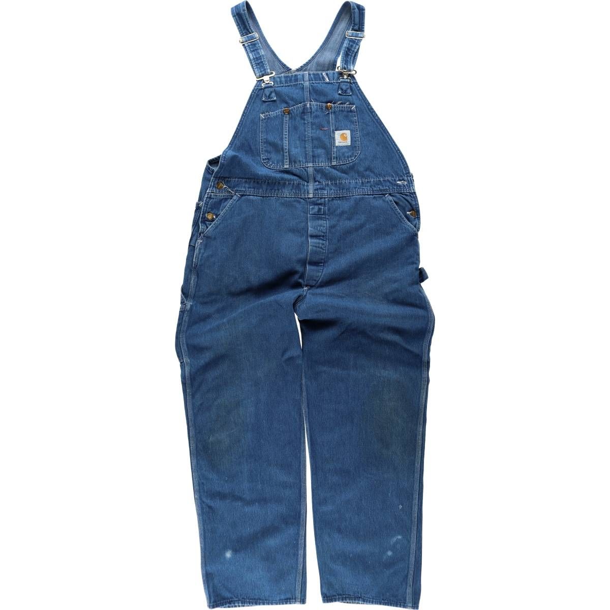 古着 カーハート Carhartt ビッグサイズ デニムオーバーオール メンズw42相当/eaa642950