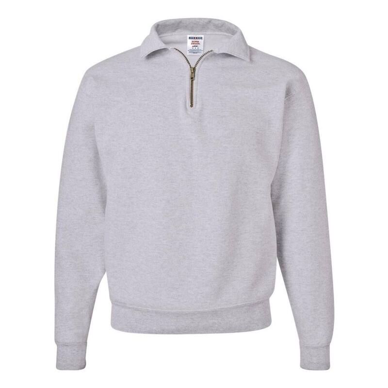 ジャージーズ レディース アウター ニット・セーター スウェット シャツ JERZEESuper Sweats NuBlend QuarterZip Cadet Collar Sweatshirt A
