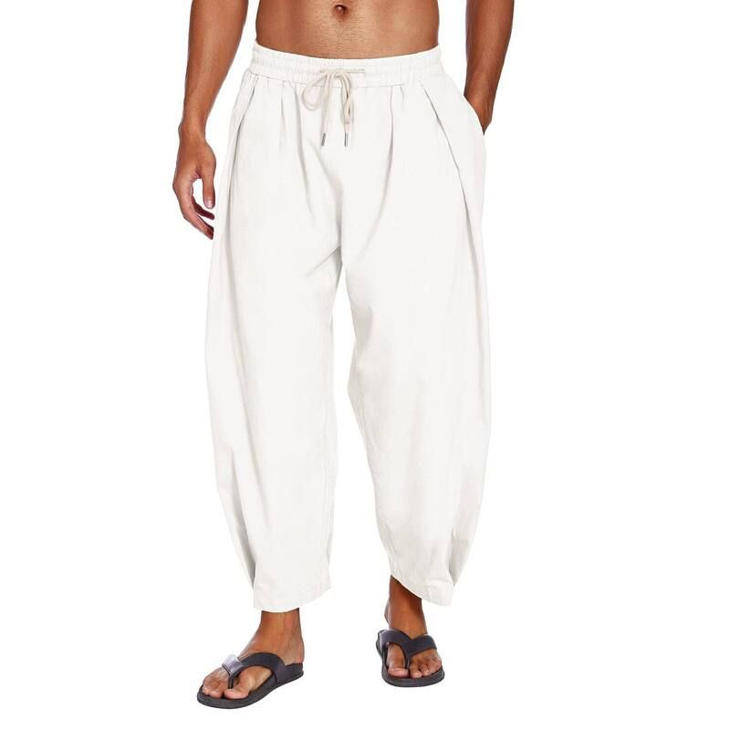 クーファンディ レディース ボトムス カジュアルパンツ コットン リネン COOFANDY Men Cotton Linen Pants Loose Fit Lightweight Beach Pan