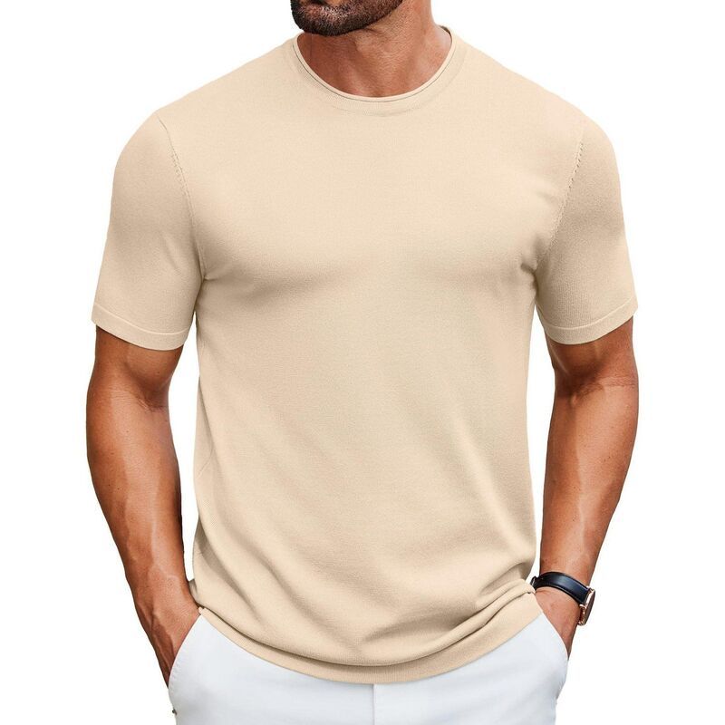 クーファンディ レディース アウター ニット・セーター クルーネック Tシャツ COOFANDY Knit Shirt for Men Casual Crewneck Solid Color Pull