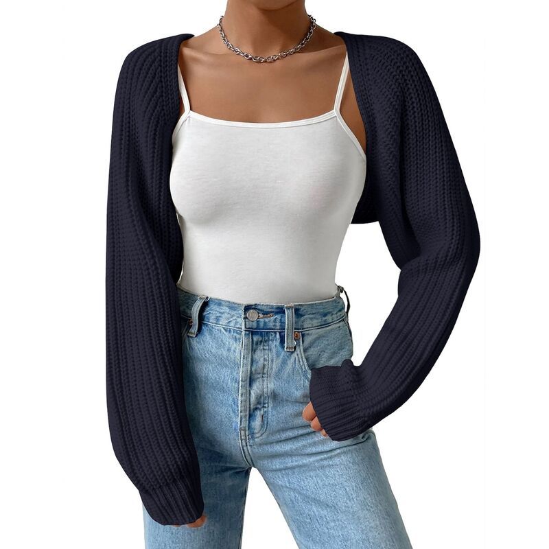 セオリア レディース アウター ニット・セーター カーディガン Seoria Womens Bolero Shrug Sweater Croped Cardigan Sweater Open Fron
