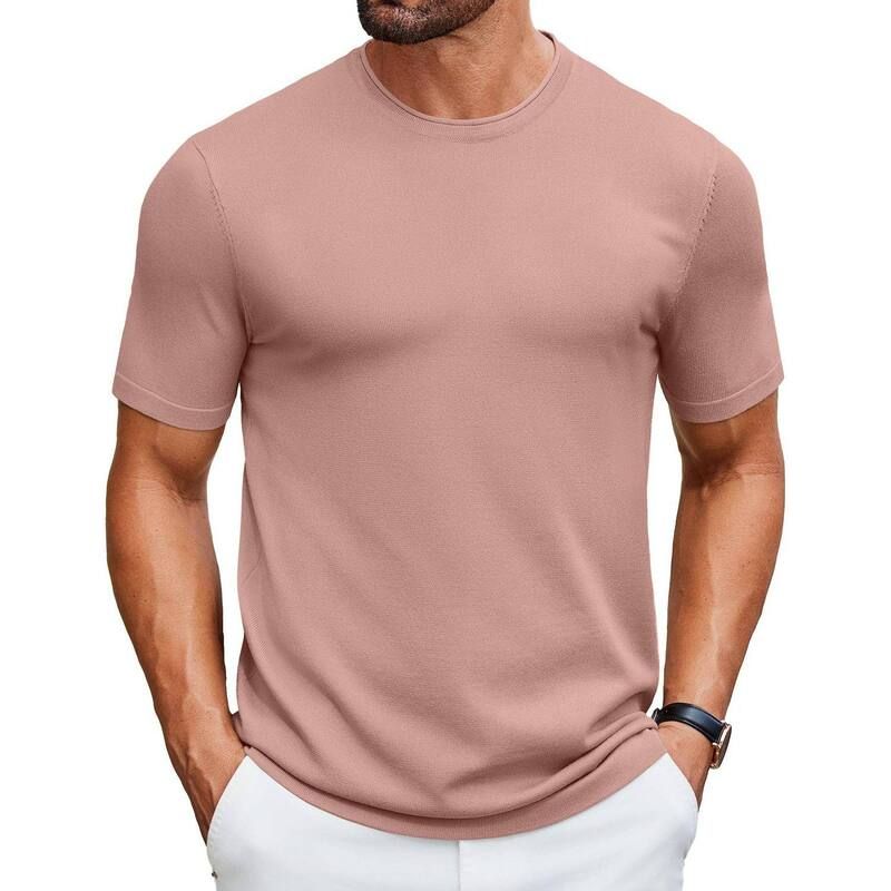 クーファンディ レディース アウター ニット・セーター クルーネック Tシャツ COOFANDY Knit Shirt for Men Casual Crewneck Solid Color Pull