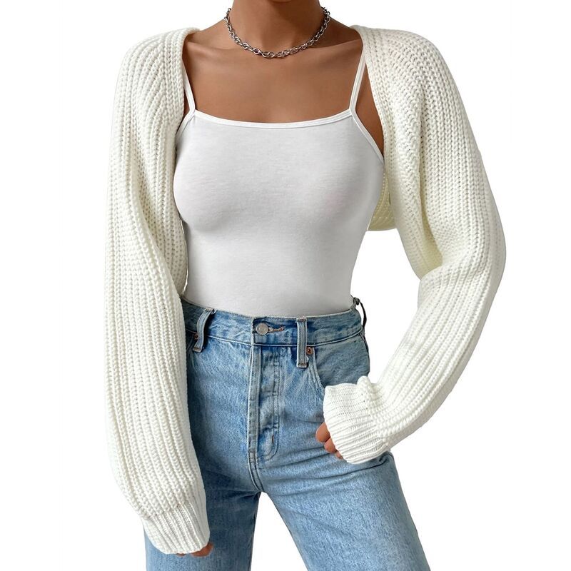 セオリア レディース アウター ニット・セーター カーディガン Seoria Womens Bolero Shrug Sweater Croped Cardigan Sweater Open Fron