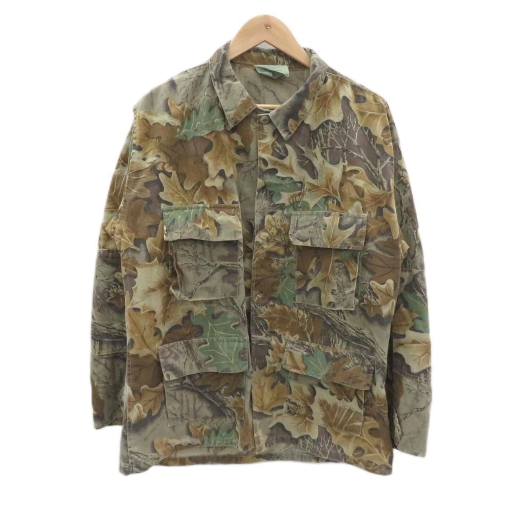 US ARMY BDU ミリタリージャケット 迷彩 M-R カーキ ブラウン メンズ US ARMY BDU ミリタリージャケット ミドル丈 リアルツリーカモ