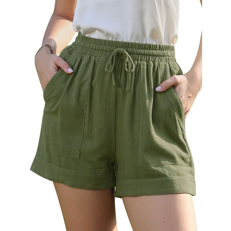 インスパイア シック レディース ボトムス ハーフパンツ・ショーツ ワイドレッグ ショートパンツ INSPIRE CHIC Drawstring Shorts for Womens Elastic W