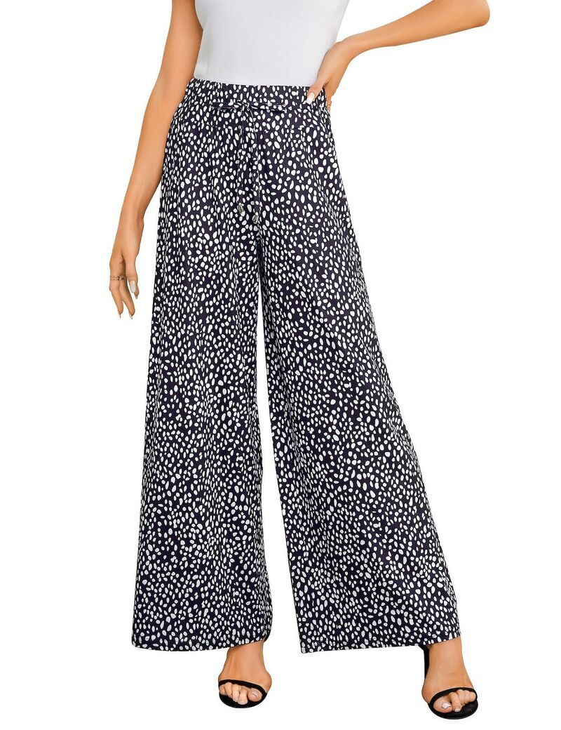 マキシスマーチ レディース ボトムス カジュアルパンツ ワイドレッグ ハイウエスト Maxxis Merch Womens Wide Leg Palazzo Pants High Waist Elas