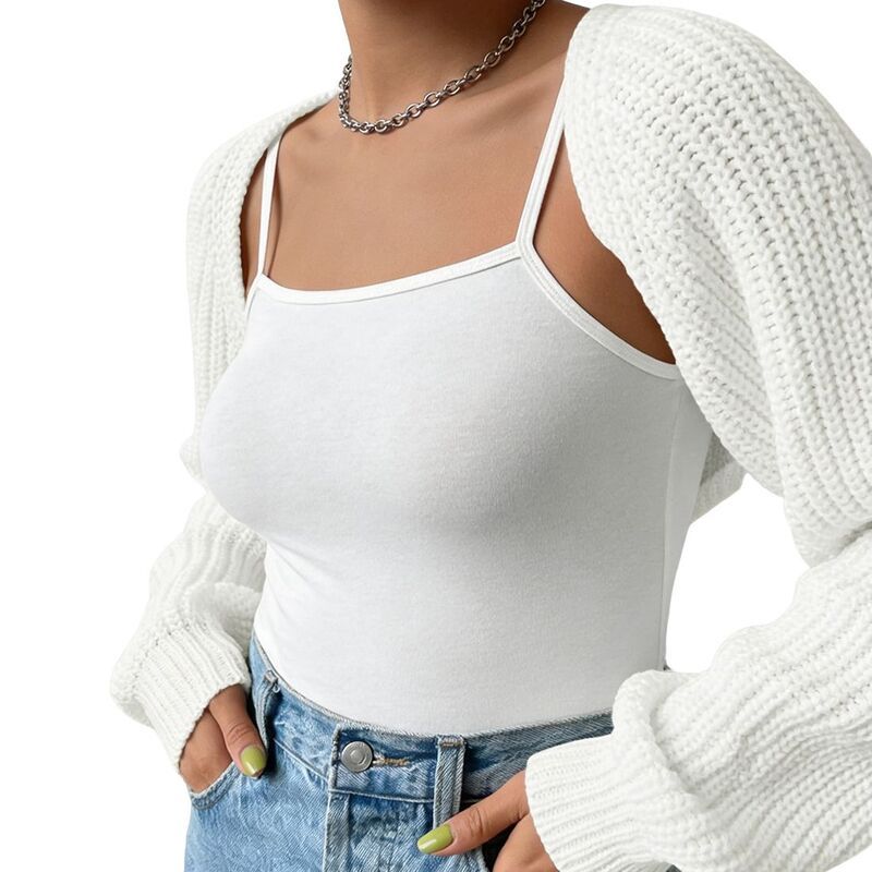 クリアフラワー レディース アウター ニット・セーター リラックスフィット リブ カーディガン クロップド ClearFlower Womens Long Sleeve Open Front Kni