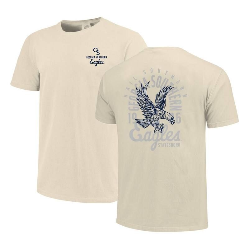 イメージワン レディース トップス Tシャツ オーバーレイ Image One Mens Cream Georgia Southern Eagles Comfort Colors Mascot Ove