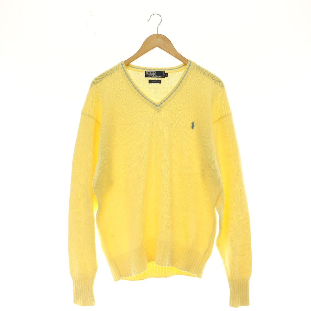 ポロ バイ ラルフローレン Polo by Ralph Lauren ニット セーター L イエロー ブルー /ES ■GY18 8,066円