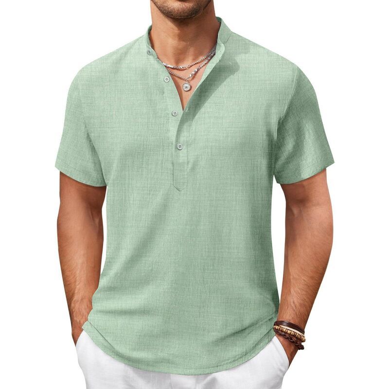 クーファンディ レディース トップス Tシャツ COOFANDY Men Beach Shirt Short Sleeve Hippie Summer Casual Vacation Shirt Li