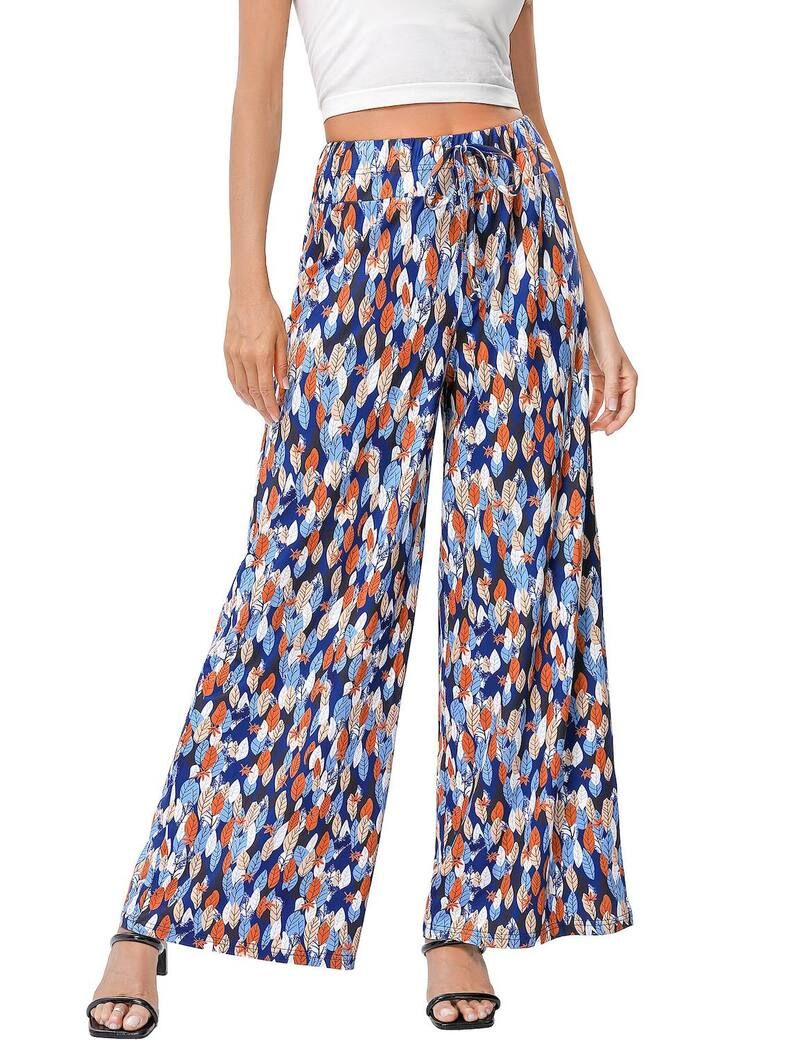 マキシスマーチ レディース ボトムス カジュアルパンツ ワイドレッグ ハイウエスト Maxxis Merch Womens Wide Leg Palazzo Pants High Waist Elas