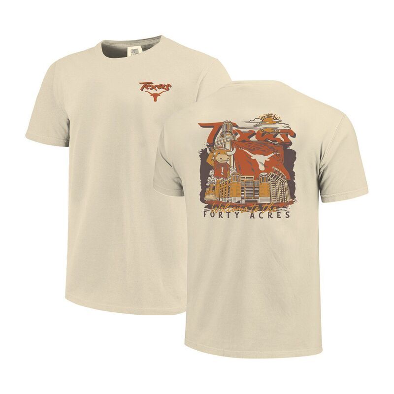 イメージワン レディース トップス Tシャツ Mens Image One Natural Texas Longhorns Comfort Colors HandDrawn Campustack TS