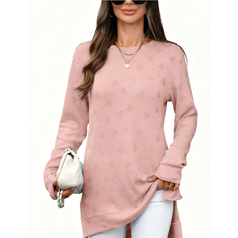 エリートスピリット レディース アウター ニット・セーター シャツ EliteSpirit Womens Knitop Oversized Casual Sweater Shirt with Side