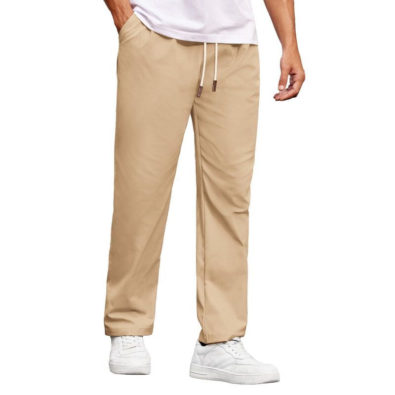 クーファンディ レディース ボトムス カジュアルパンツ ストレート COOFANDY Mens Casual Chino Drawstring Pants Elastic Waistraight Le