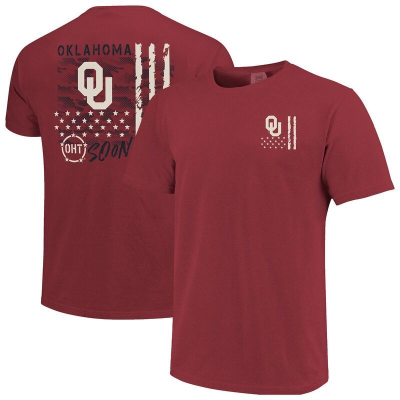 イメージワン レディース トップス Tシャツ オーバーレイ Image One Mens Crimson Oklahoma Sooners Comfort Colors OHT Camoverlay